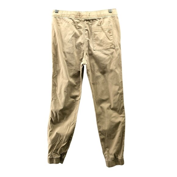Abercrombie Kids Boys 15/16 Chino Jogger Pants Beige Pull On Drawstring - Picture 2 of 7